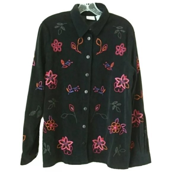 Koret | Black Long Sleeve Button Down Shirt - Picture 1 of 6